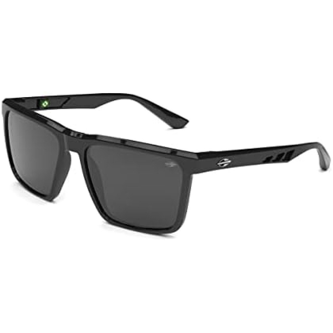 Óculos de Sol Masculino Mormaii Madri Preto Brilho L. Cinza